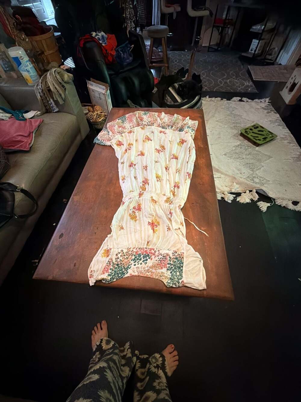 Lucky Brand Floral High-Low Maxi Dress Size M - Picture 3 of 4